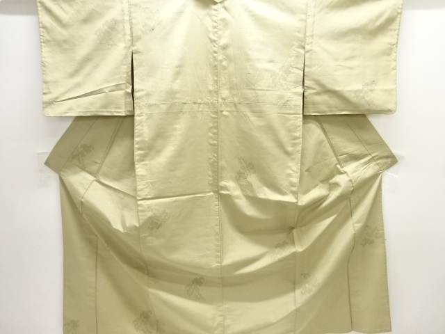 JAPANESE KIMONO / ANTIQUE HITOE KIMONO / SILK / FUSHI TSUMUGI / WOVEN IVY